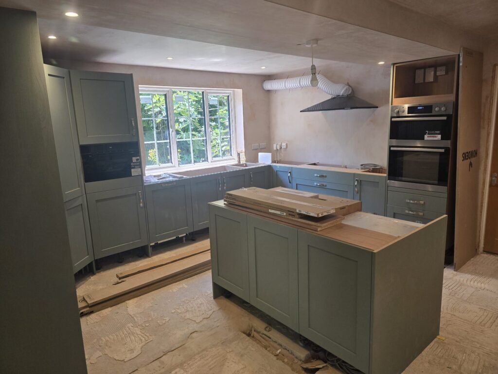 Open-plan family kitchen — after