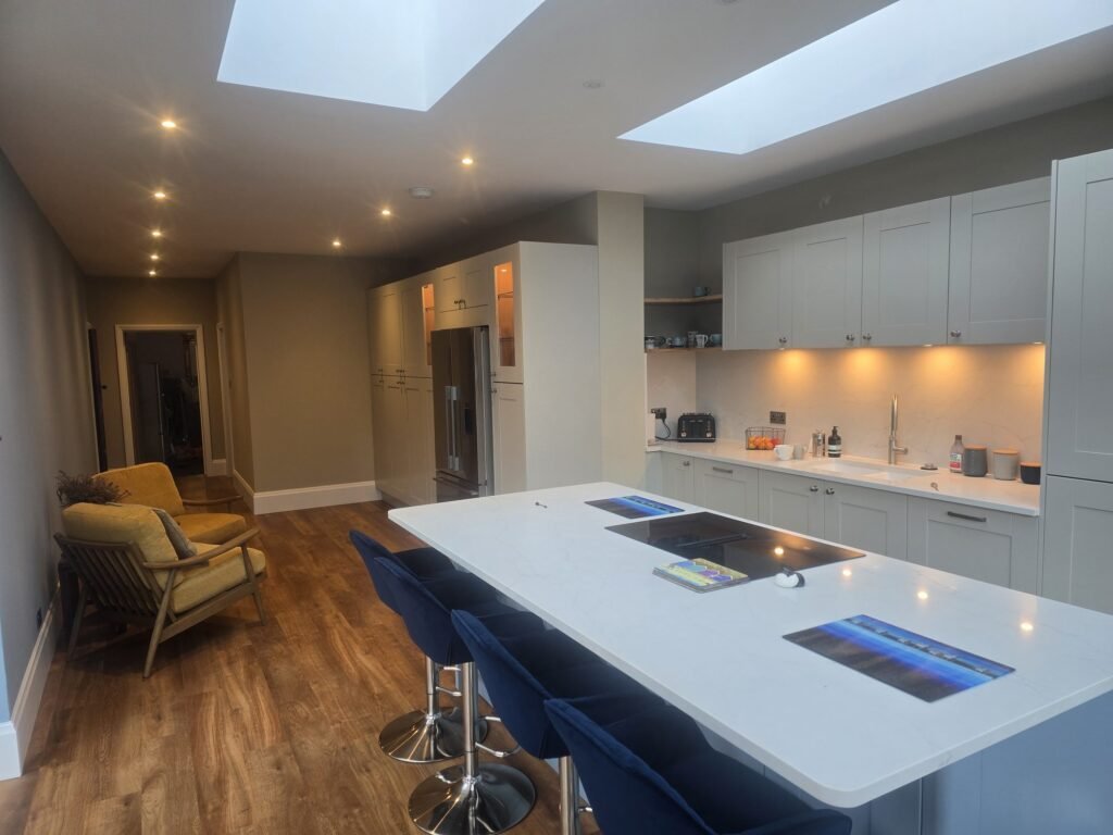 Rear extension with roof lanterns, Dorset