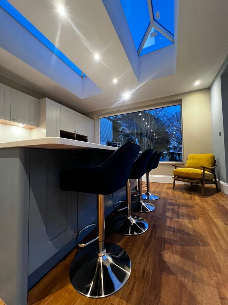 Rear extension with roof lanterns, Dorset