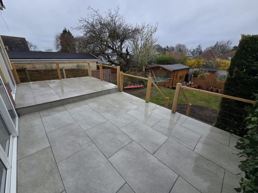 Rear patio, Dorset